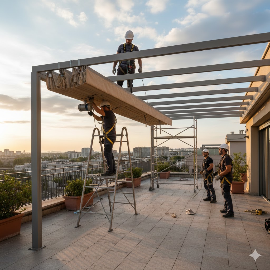 Riparazione motore per tenda automatizzata